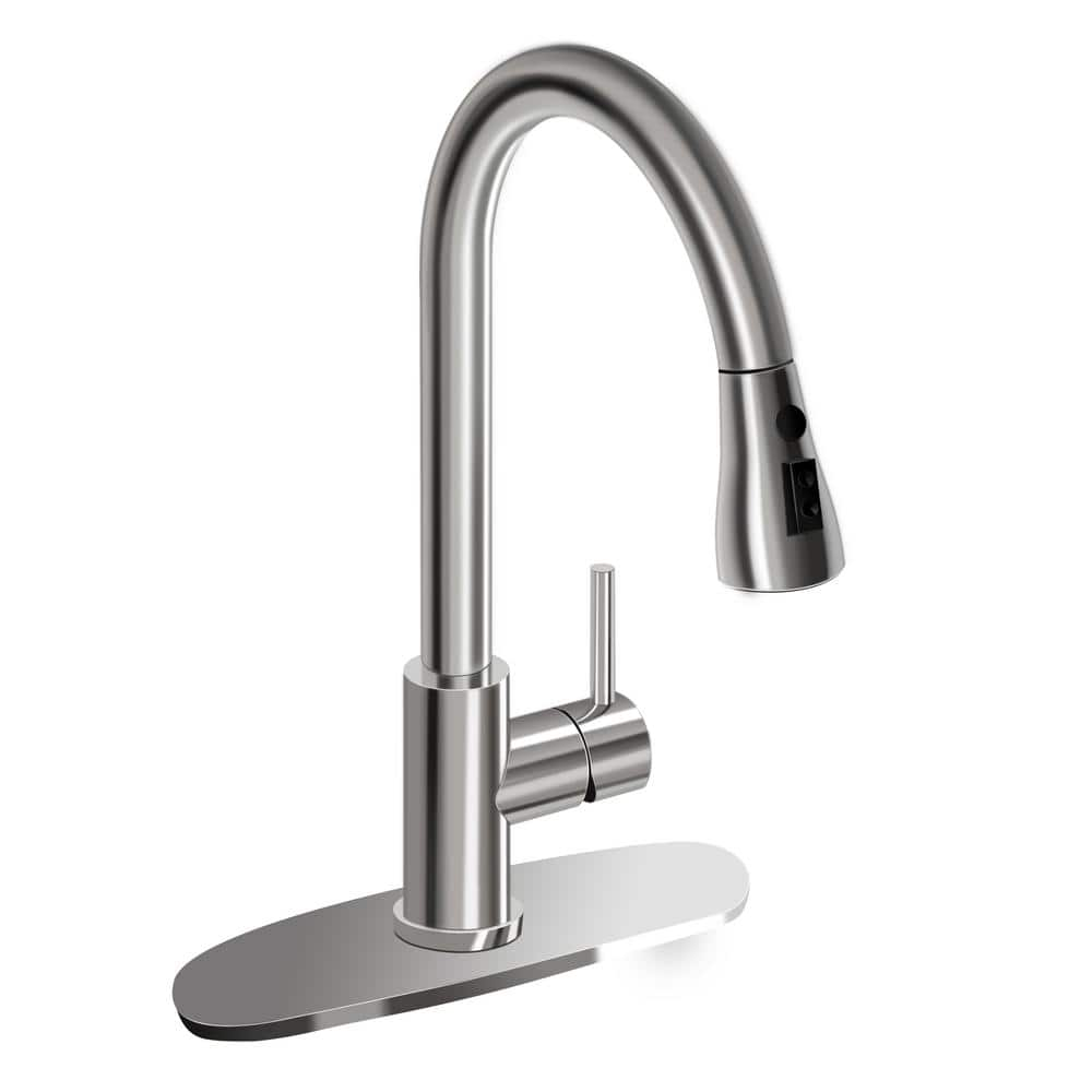 Fapully Single Handle Pull Down Sprayer Kitchen Faucet, Kitchen Faucet ...