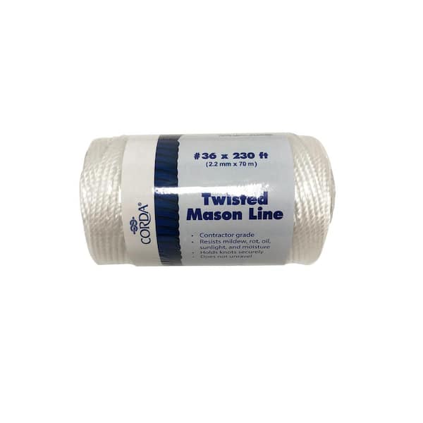 9/100 in. x 2760 in. Twisted Polypropylene #36 Mason Line Non-Wire Rope (Pack of 2)