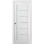 Sartodoors 4111 32 in. x 80 in. Single Panel White Finished Solid MDF ...