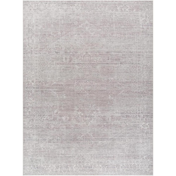 Livabliss Galey Alix x Livabliss Collins Avenue VIII Vintage Medallion Area Rug, 9'1 in. x 12' (9' x 12'), Medium Gray/Ivory