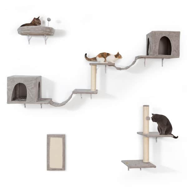 COZIWOW Wall-mounted Cat Shelves Cat Tree Climber Set
