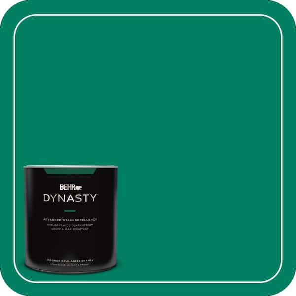 BEHR DYNASTY 1 qt. #480B-6 Treasure Isle Semi-Gloss Enamel Interior Stain-Blocking Paint and Primer