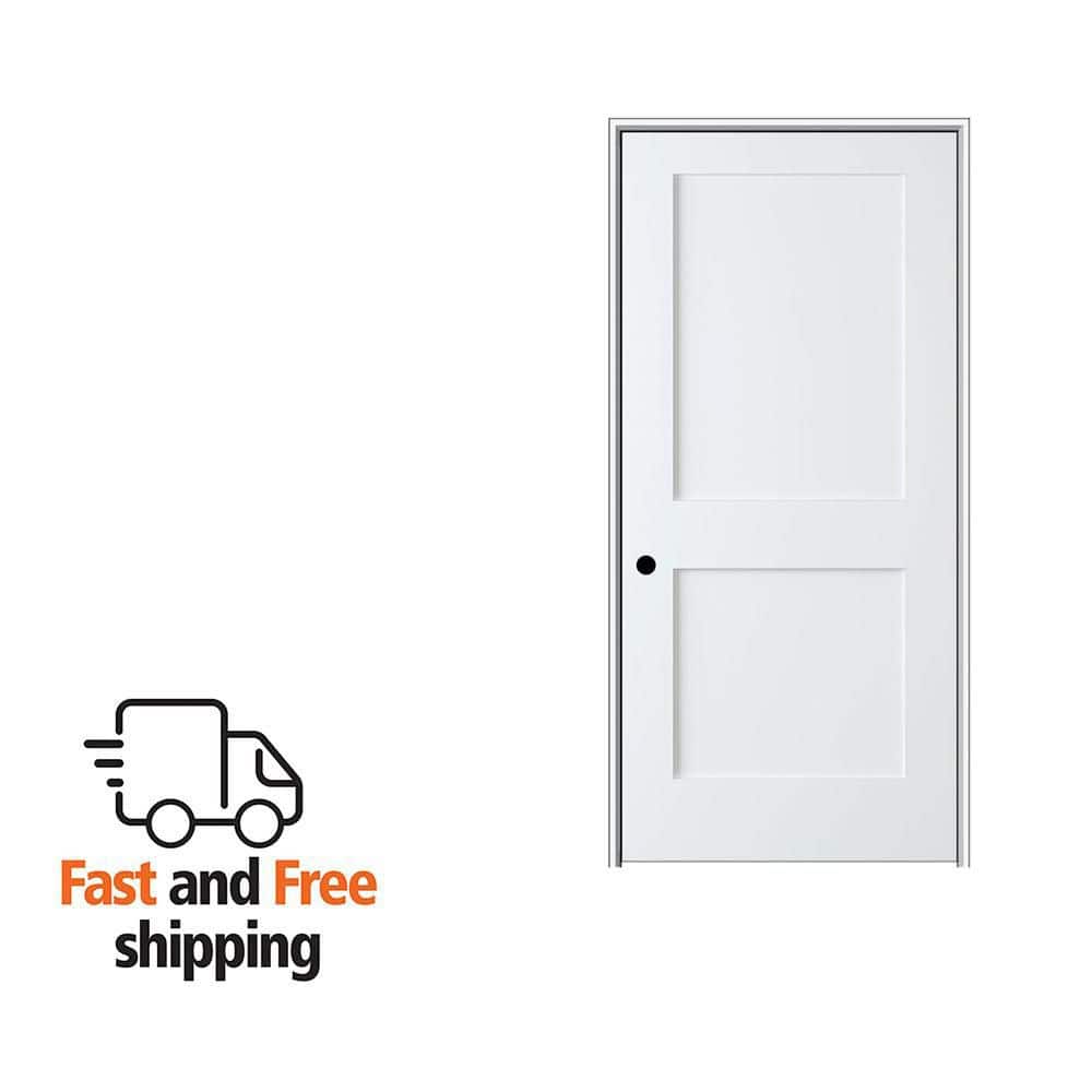 MMI DOOR Shaker Flat Panel 24 in. x 80 in. Right Hand Solid Core