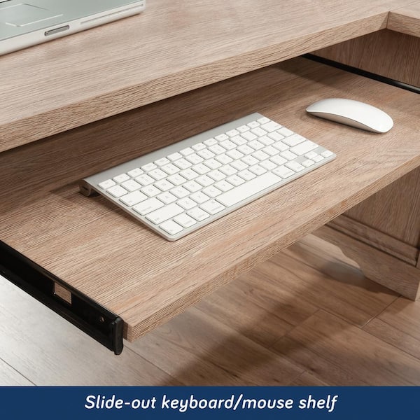 Computer desk with slide out shelf discount