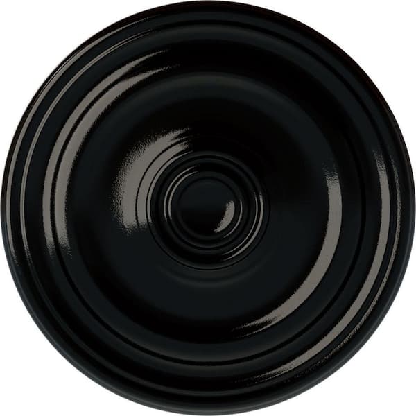 Ekena Millwork 1-1/2 in. x 15-7/8 in. x 15-7/8 in. Polyurethane Kepler Traditional Ceiling Medallion, Black Pearl