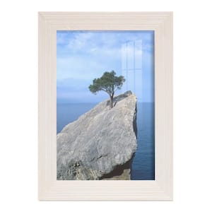 Grooved 5 in. x 7 in. White Picture Frame