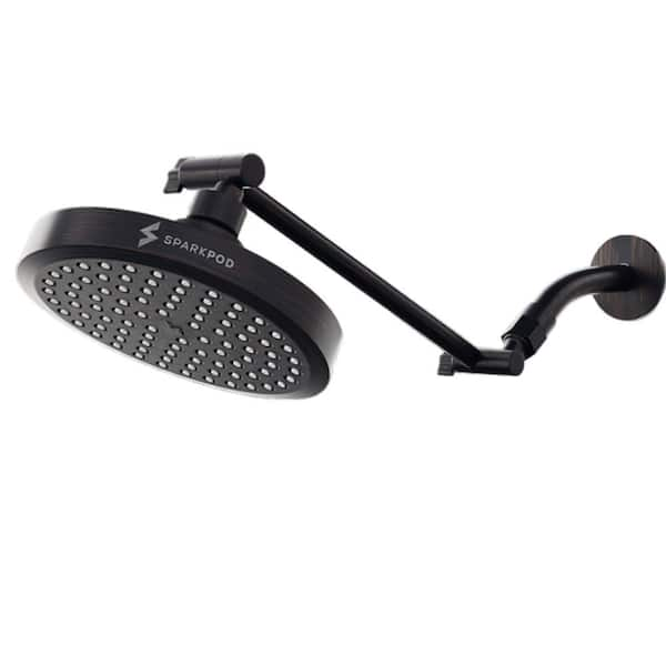 Lukvuzo 6-Spray Patterns with 2.5 GPM 6 in. Wall Mount Rain Fixed ...