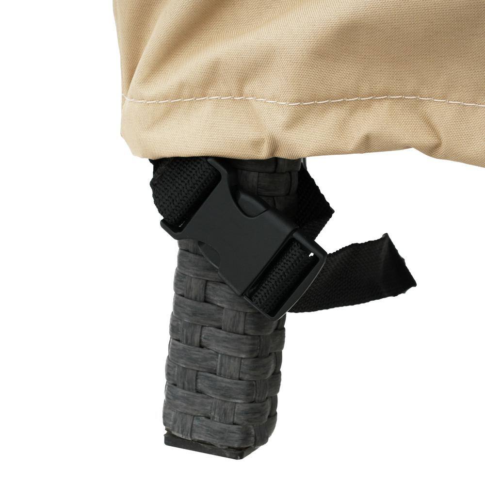 Beige Weather-Resistant Outdoor 3-Seater Sofa Cover