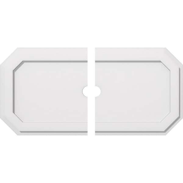 Ekena Millwork 32 in. W x 16 in. H x 2 in. ID x 1 in. P Emerald Architectural Grade PVC Contemporary Ceiling Medallion (2-Piece)