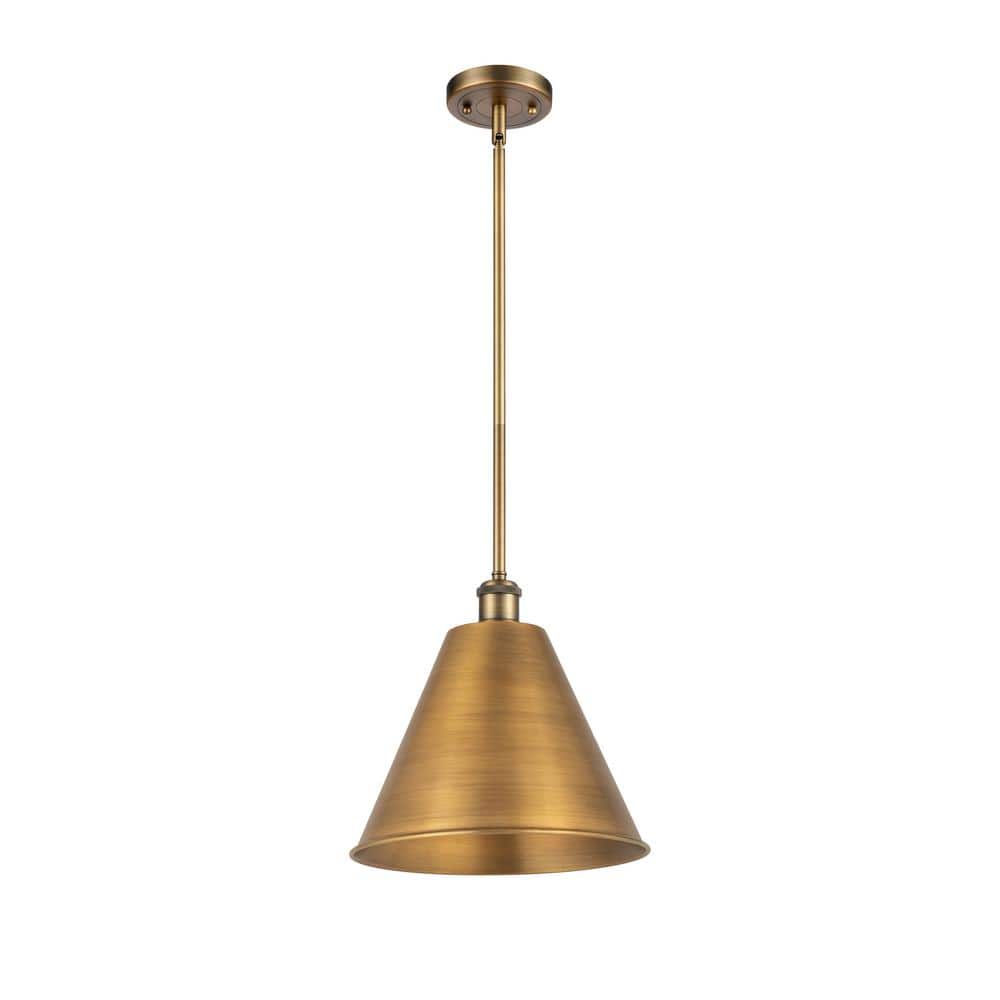 Ballston Cone 60-Watt 1-Light Brushed Brass Shaded Mini Pendant Light with Metal Shade price history on PriceWatchPro