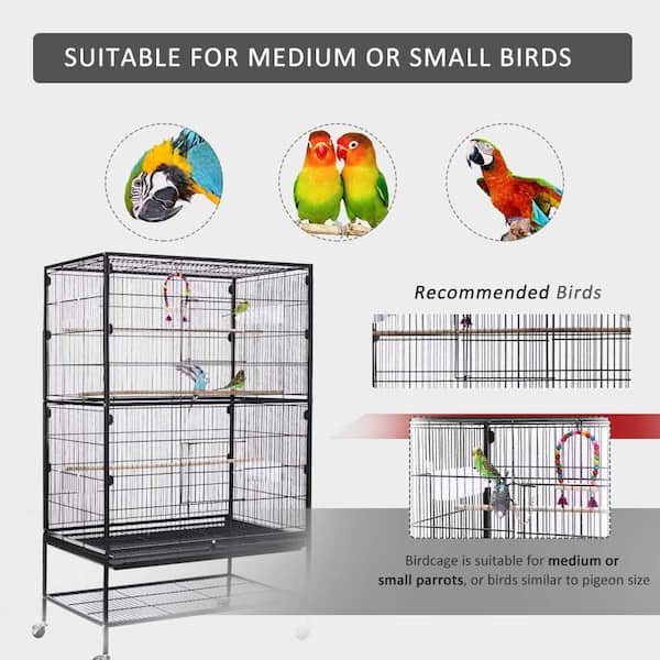 Budgie Cage VIVOHOME 30 Inch Height Wrought Iron Bird Cage With