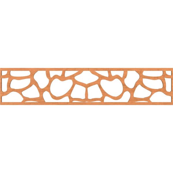 Ekena Millwork Rochester Fretwork 0.25 in. D x 46.75 in. W x 10 in. L Cherry Wood Panel Moulding