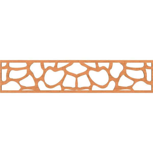 Ekena Millwork Rochester Fretwork 0.25 in. D x 46.75 in. W x 10 in. L Cherry Wood Panel Moulding