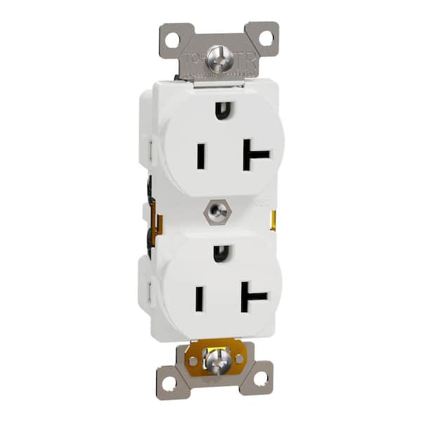 X Series 20 Amp 125-Volt Tamper Resistant Heavy-Duty Indoor Duplex Outlet Back Wire Matte White