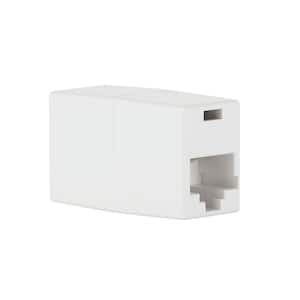 In-Line Ethernet Cord Coupler, White