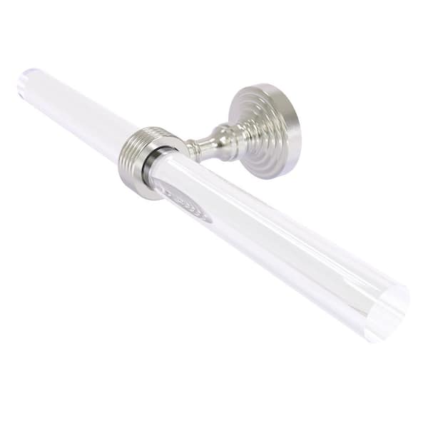Allied Brass Pacific Grove Collection 13 in. Wall Mounted 2 Arm Guest Towel Holder with Groovy Accents in Satin Nickel