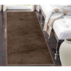 Solid Euro Dark Cappucino Brown 31 in. x 42 ft. Your Choice Length Stair Runner