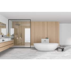 Kolasus White 12 in. x 24 in. Matte Porcelain Stone Look Floor and Wall Tile (16 sq. ft./Case)