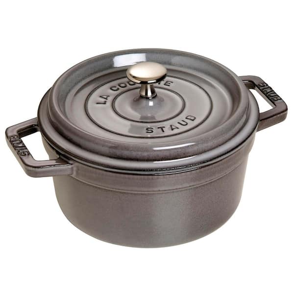 Cast Iron 2.75 qt. Round Cocotte Dutch Oven - Graphite Grey