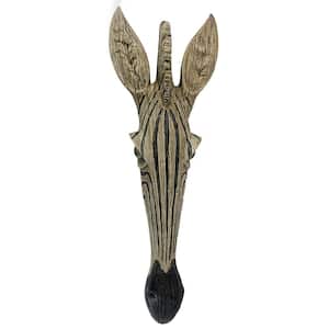 16.5 in. x 6.5 in. Animal Mask of the Savannah Zebra Wall Sculpture