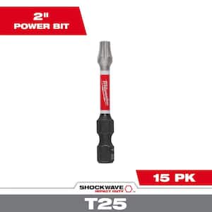 t2oです。 Milwaukee SHOCKWAVE Impact Duty 2 in. T20 Torx Alloy Steel