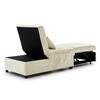 Black Polyester Ottoman Chaise Lounge for Small Space with Pillow OSB4040 -  The Home Depot