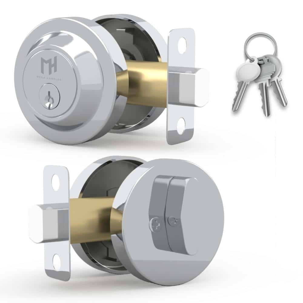 Ralph Deadbolt Lock - Heavy Duty Square, Polished Chrome price history on PriceWatchPro