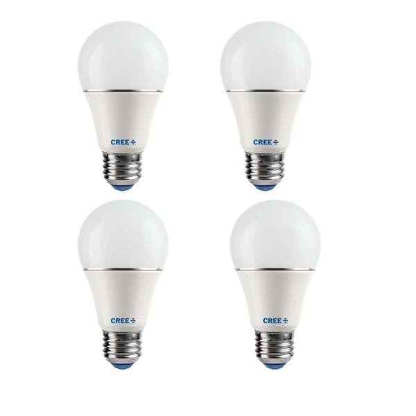 Cree 60W Equivalent Daylight (5000K) A19 Dimmable LED Light Bulb (4-Pack)