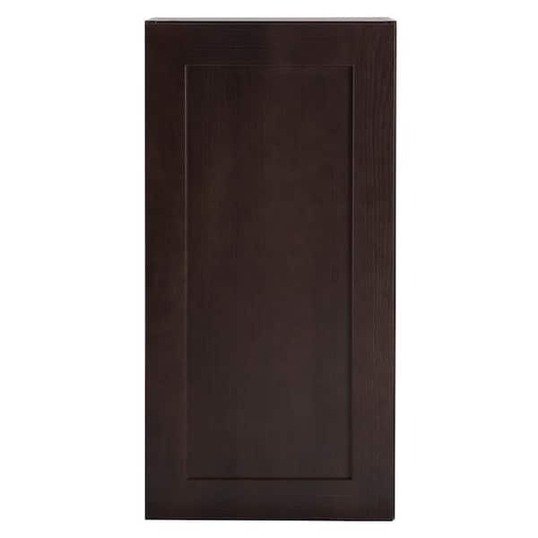 Hampton Bay Edson Shaker Assembled 15x30x12.5 in. Wall Cabinet in Dusk