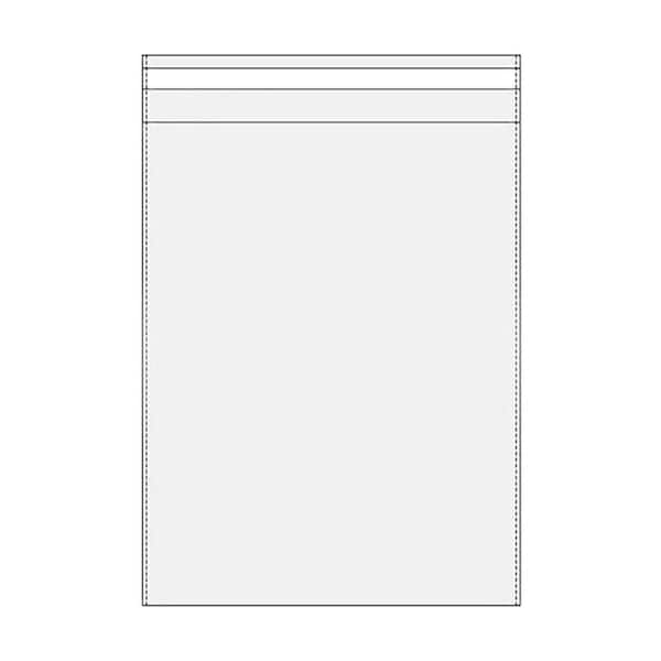 Clear Self-Sealing Cellophane Bags 10 in. x 14 in. OPP Material Resealable Packaging for Shirts 100-Piece