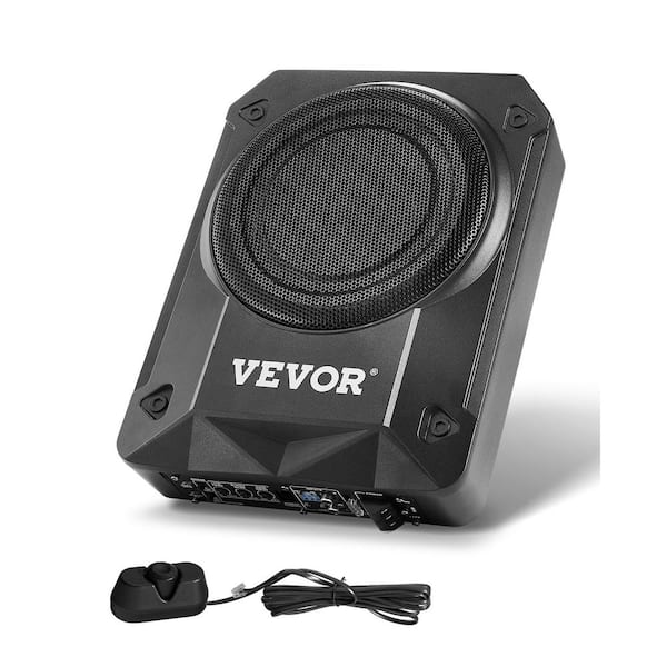 VEVOR 8 in. 800W Underseat Car Subwoofer, Slim Powered Car Subwoofers Under the Seat, Low Profile Audio Sub Built-in Amplifier
