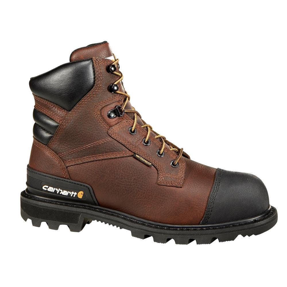 Carhartt Men's Waterproof 6'' Work Boots - Steel Toe - Brown Size 13(W ...