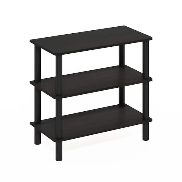 Turn-N-Tube 21.85 in. H 12-Pair Espresso/Black Wood Shoe Rack