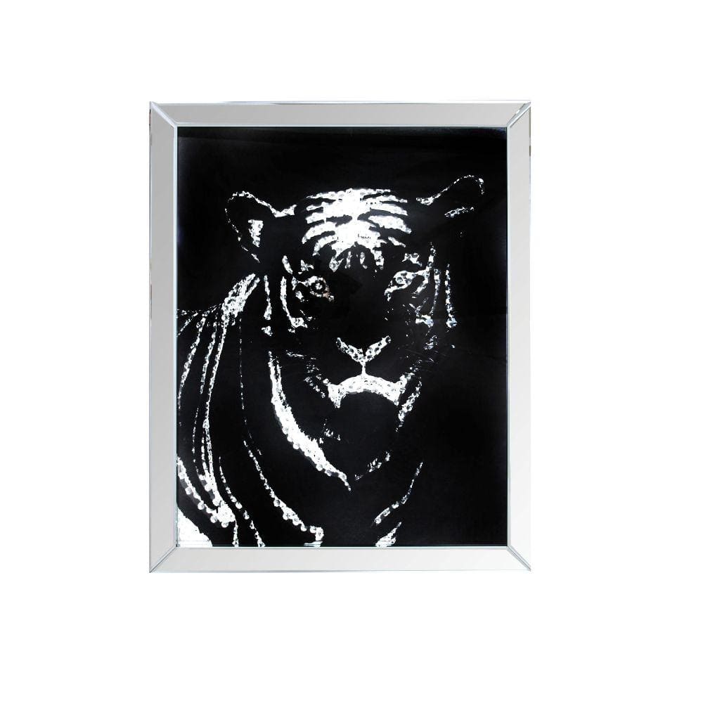  Stupell Industries Black and White Baby Tiger Large