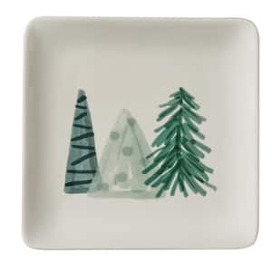 Handpainted Holiday White Salad Plate (Set of 4)