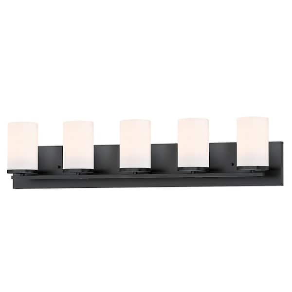 Maxim Lighting Lateral 33.5 in. 5-Light Black Bath Vanity Light