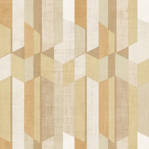 Italian Textures 2 Beige/Yellow Geometric Texture Vinyl on Non-Woven Non-Pasted Wallpaper Roll (Covers 57.75 sq.ft.)