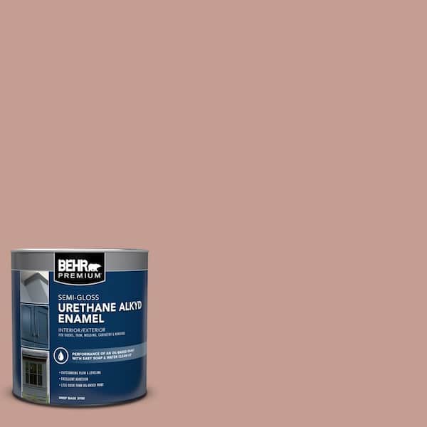 BEHR PREMIUM 1 qt. #S170-4 Retro Pink Semi-Gloss Enamel Urethane Alkyd Interior/Exterior Paint