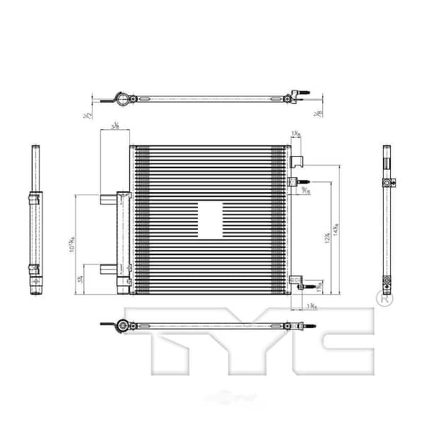 TYC A/C Condenser 2013-2015 Chevrolet Spark 1.2L