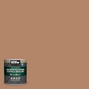 8 oz. #SC-158 Golden Beige Solid Color Waterproofing Exterior Wood Stain and Sealer Sample