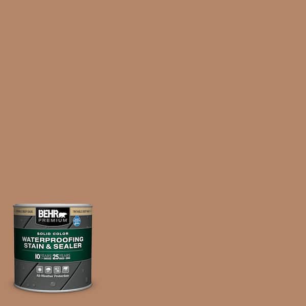 BEHR PREMIUM 8 oz. #SC-158 Golden Beige Solid Color Waterproofing Exterior Wood Stain and Sealer Sample