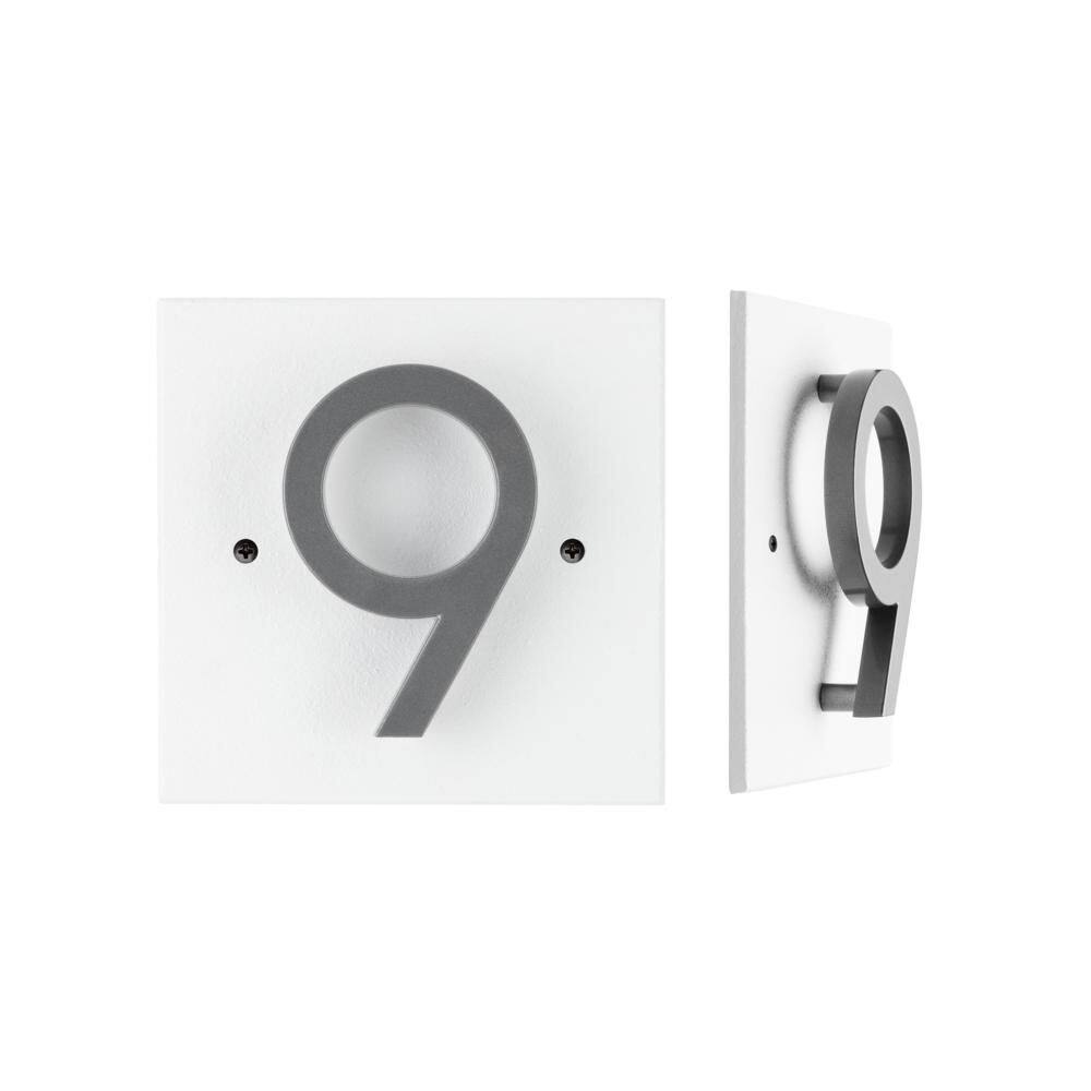 Floating Stand-Off 1-Number Horizontal Sign White with Silver Modern Font Number price history on PriceWatchPro