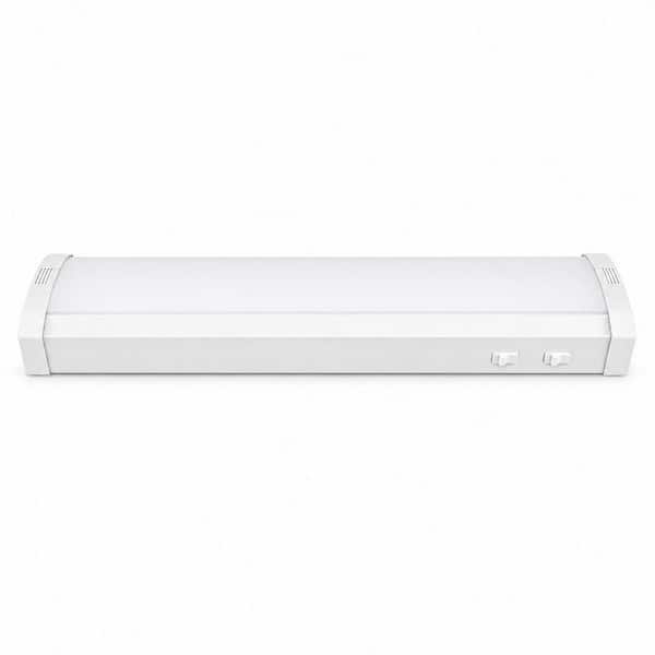 1-Pack 2 ft. Adjustable Lumen Integrated LED White Slim Wraparound Light 3CCT