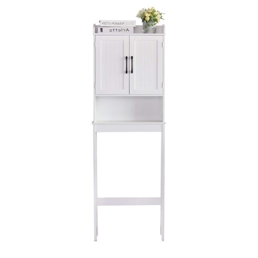 21.6 in. W x 67 in. H x 7.4 in. D Bathroom Solid Wooden Over the Toilet Sto