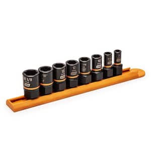Bolt Biter 1/4 in. and 3/8 in. Drive SAE/Metric Impact Extraction Socket Set (8-Piece)