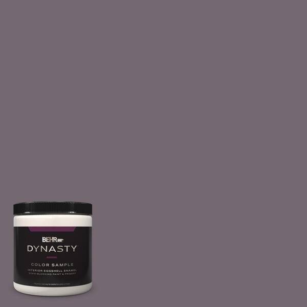 BEHR DYNASTY 8 oz. #MQ1-33 Sultry Smoke One-Coat Hide Eggshell Enamel Stain-Blocking Interior Paint and Primer Sample
