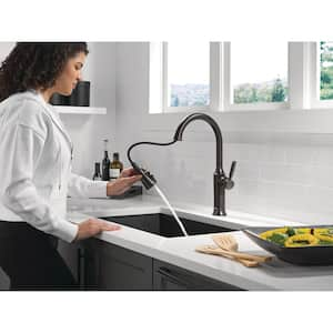 Renaldi Single Handle Pull Down Sprayer Kitchen Faucet in Venetian Bronze