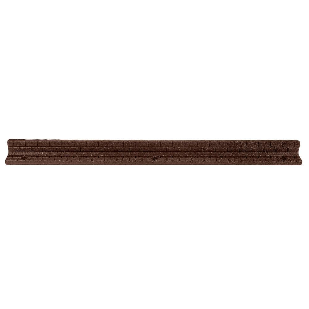Vigoro 4 ft. Brown NoDig Rubber Landscape EdgingVBFE4BN The Home Depot