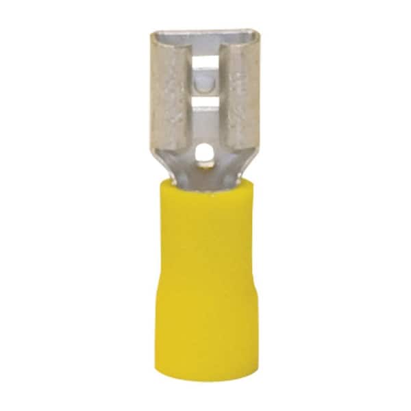 Gardner Bender Yellow 12 - 10 AWG 0.250 F-Disconnects (15-Pack)