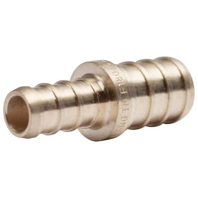 3/8 in. x 1/2 in. Brass PEX Barb Reducing Coupling Fitting (30-Pack)